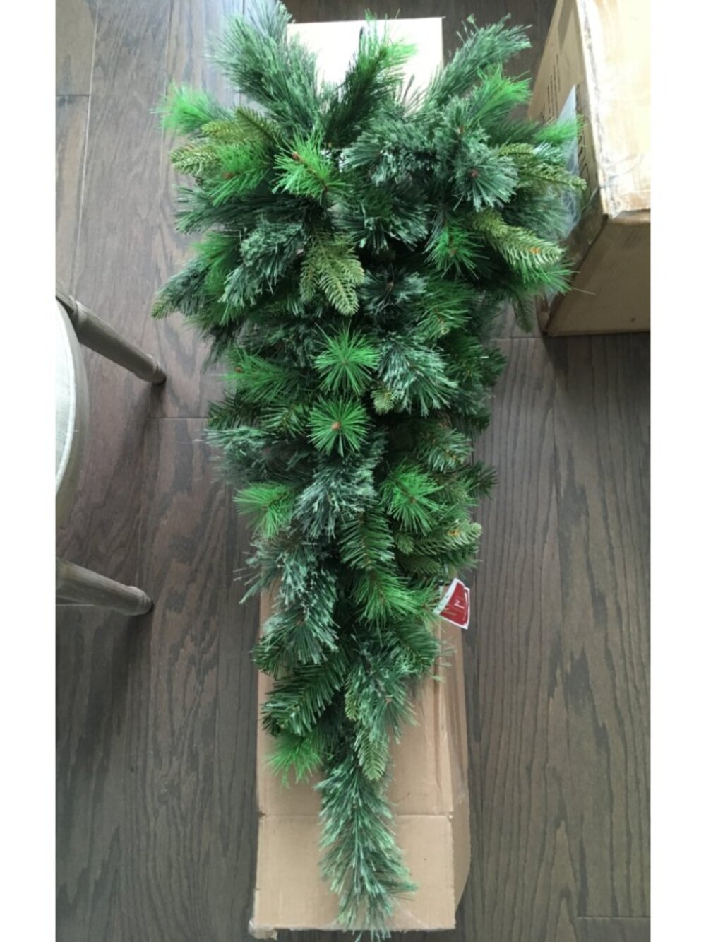 3 ft Jumbo Large Outdoor Faux Pine Teardrop Christmas Swag Artificial Winter
